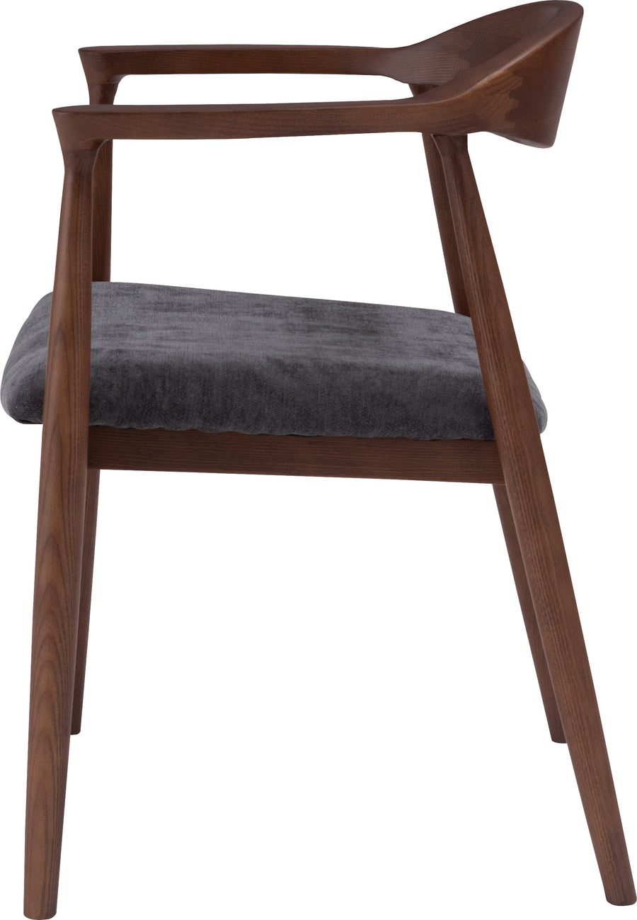 Mallow Dining Chair, Brown Frame, Beige