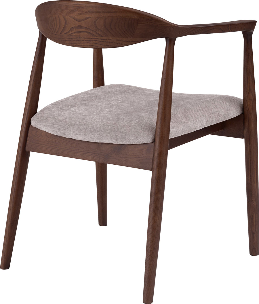 Mallow Dining Chair, Brown Frame, Grey