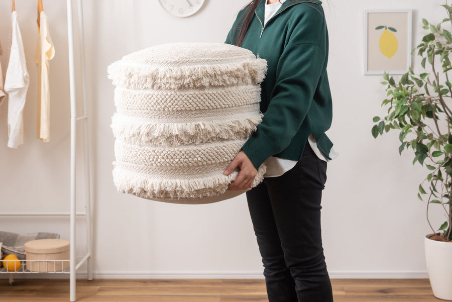 ラウンドスツール ベージュ