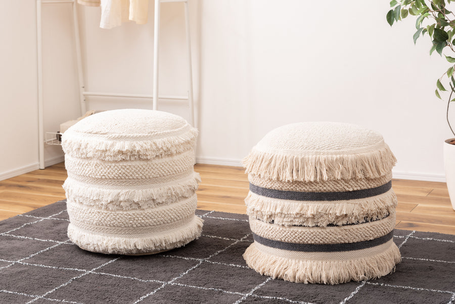 ラウンドスツール ベージュ