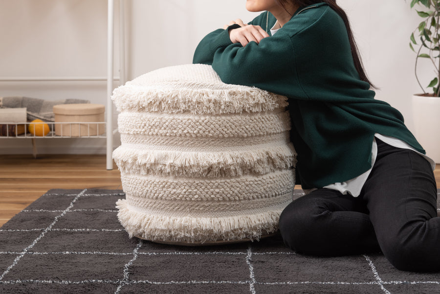 ラウンドスツール ベージュ