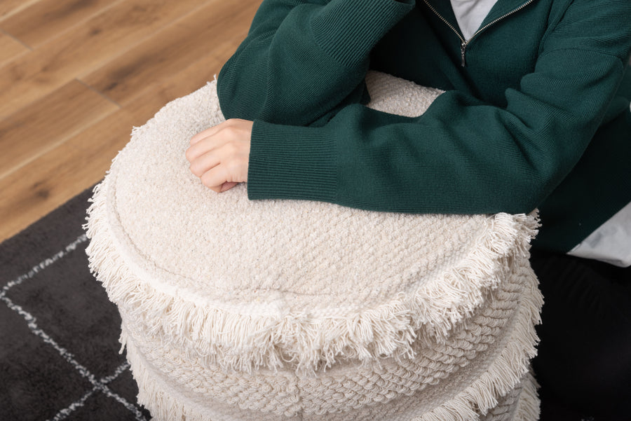 ラウンドスツール ベージュ