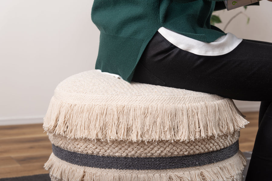 ラウンドスツール ベージュ