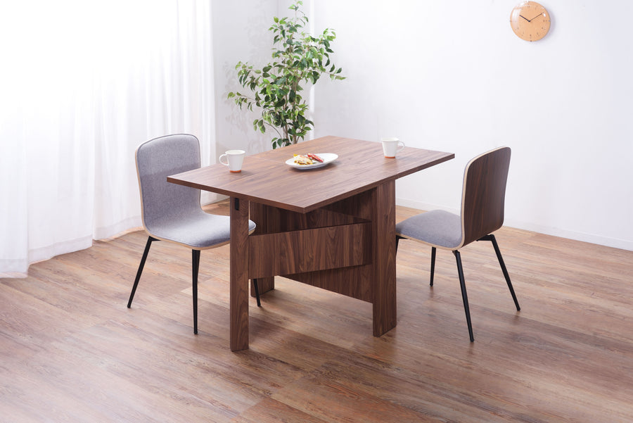 Folding dining table brown