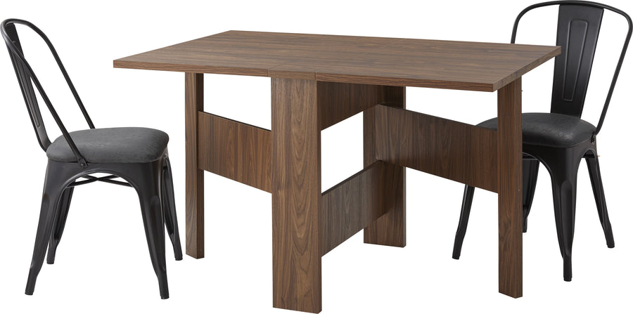 Folding dining table brown