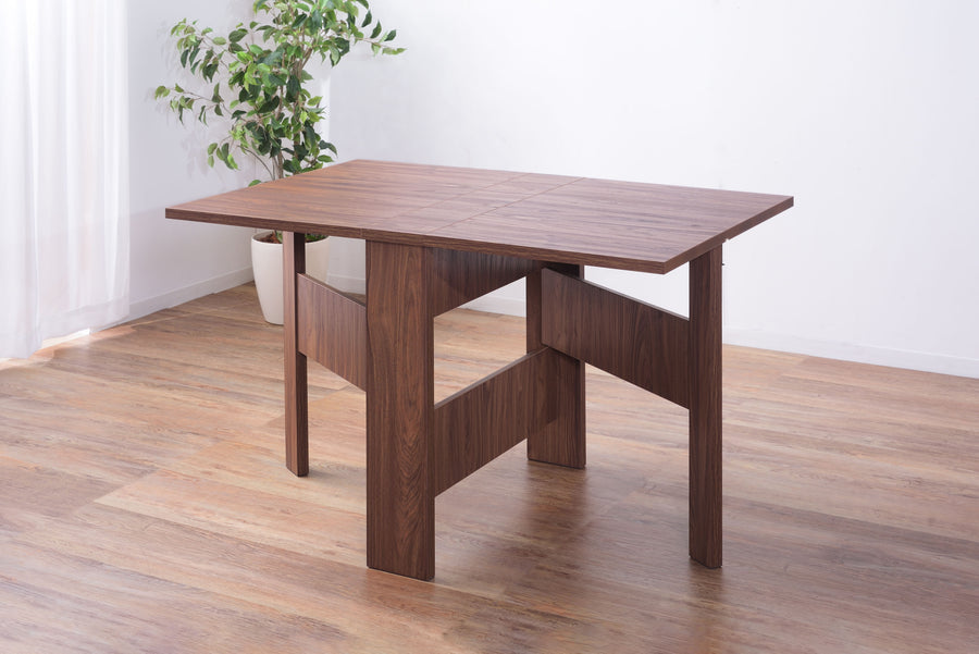 Folding dining table brown