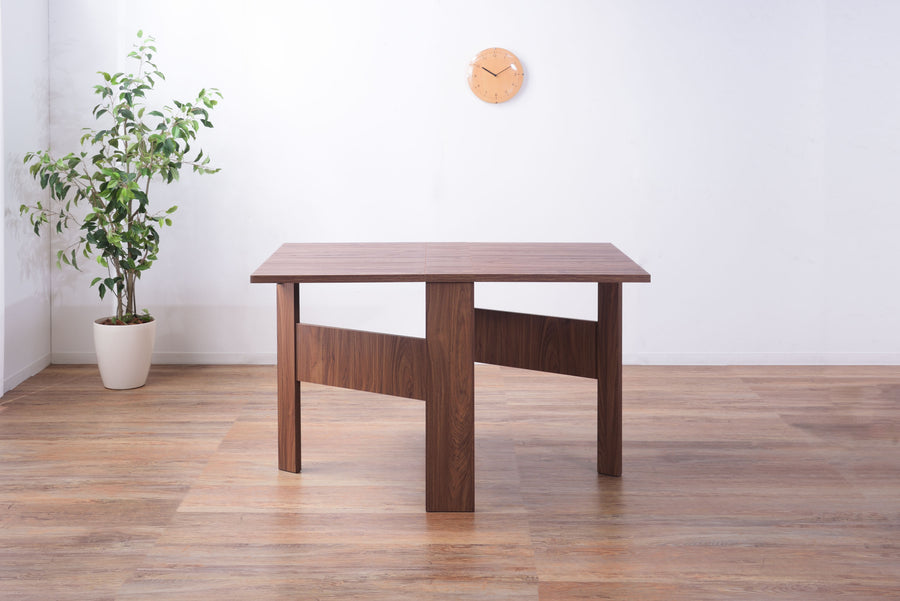 Folding dining table brown