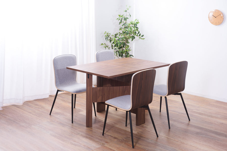 Folding dining table brown