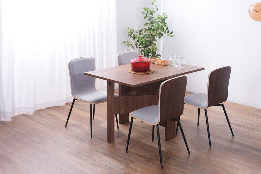 Folding dining table brown