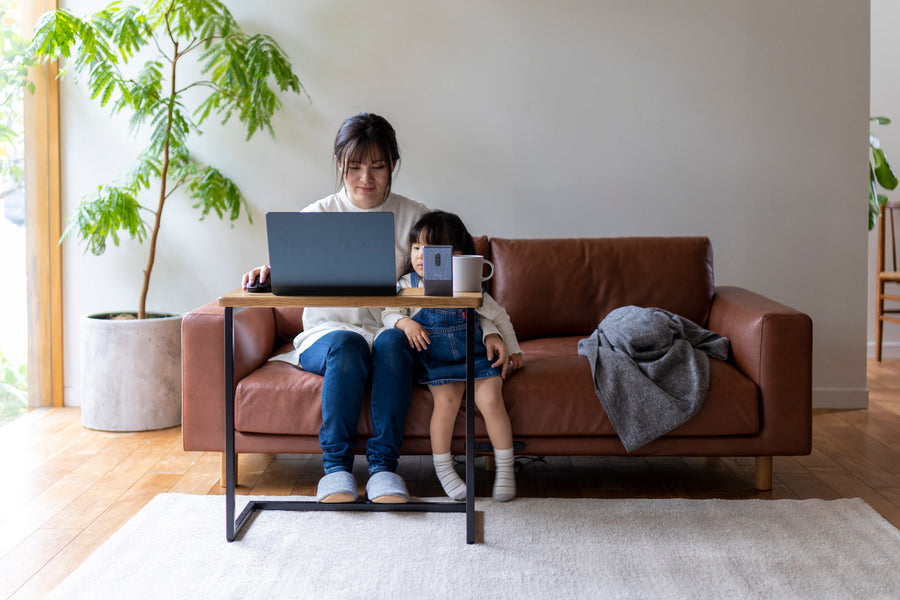 Sofa table for teleworking