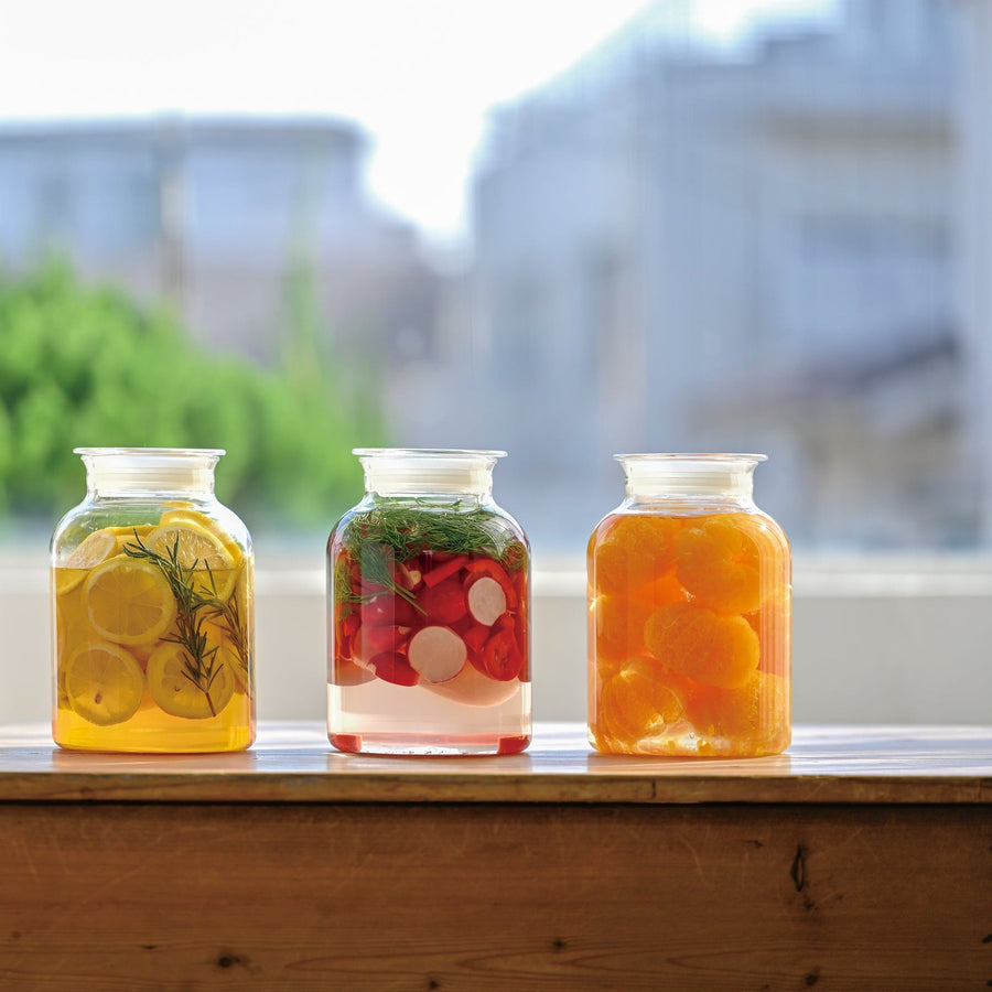 ガラスのある生活 ガラスの手仕事保存びん 1000ml