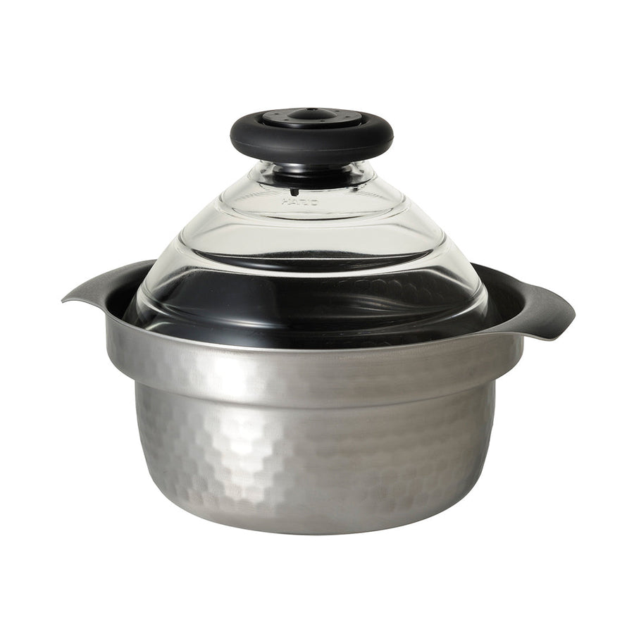 Glass-lidded rice cooker for induction heating Yukihira