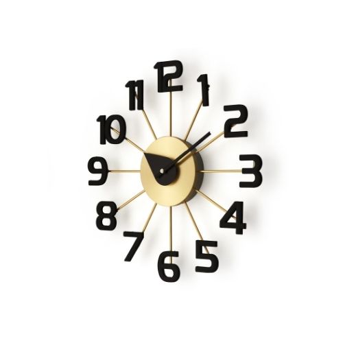 George Nelson Ferris Wall Clock Matte Black