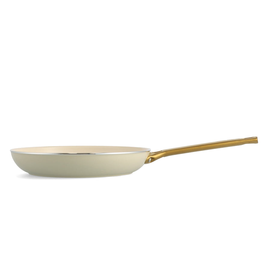 Padua (cream white) frying pan 20cm + glass lid 20cm set, suitable for induction and gas stoves