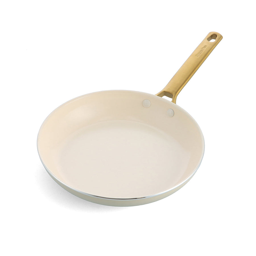 Padua (cream white) frying pan 20cm + glass lid 20cm set, suitable for induction and gas stoves