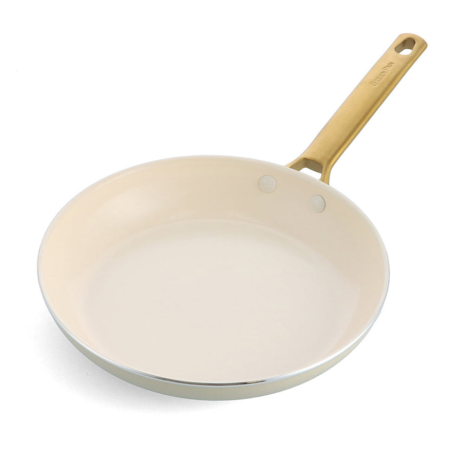 Padua (cream white) frying pan 26cm + glass lid 26cm set, suitable for induction and gas stoves