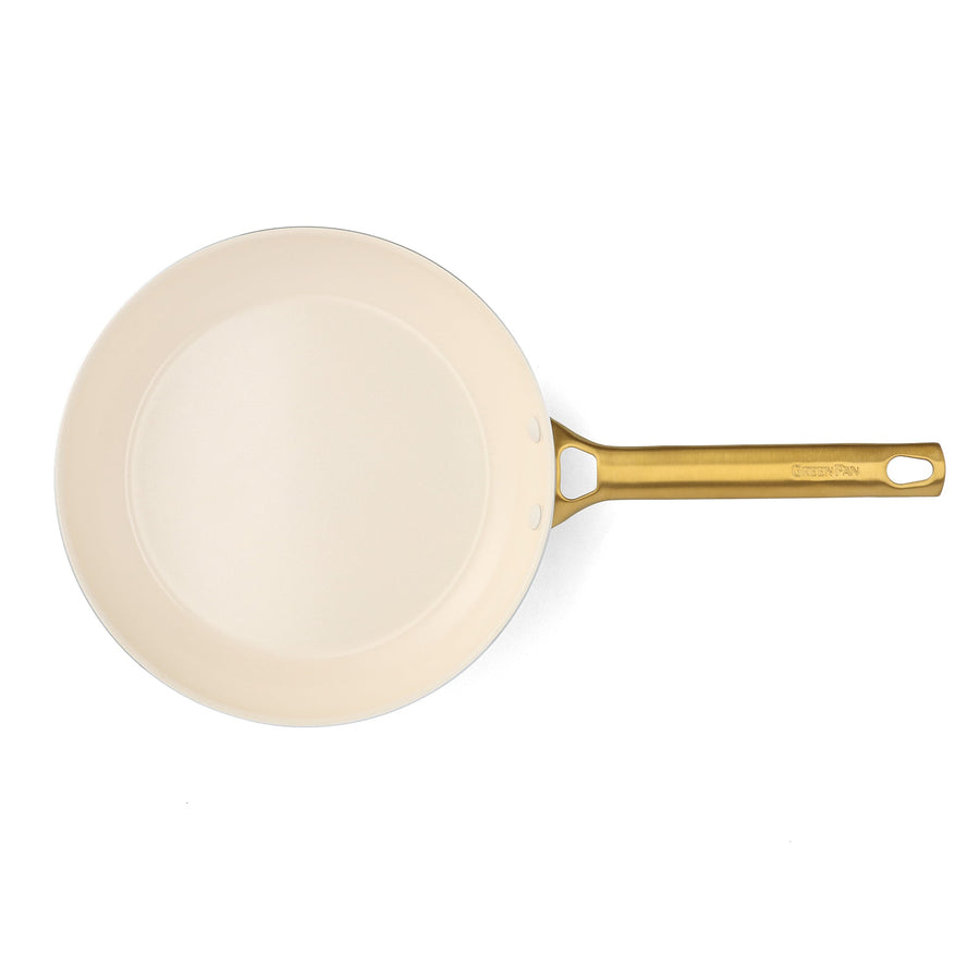 Padua (cream white) frying pan 20cm + glass lid 20cm set, suitable for induction and gas stoves