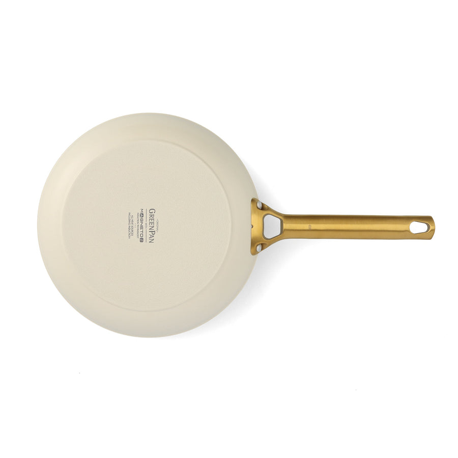 Padua (cream white) frying pan 26cm + glass lid 26cm set, suitable for induction and gas stoves