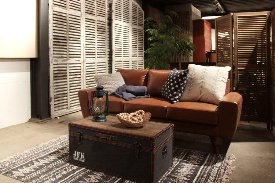 ジェネラル 3人掛け ブラウン