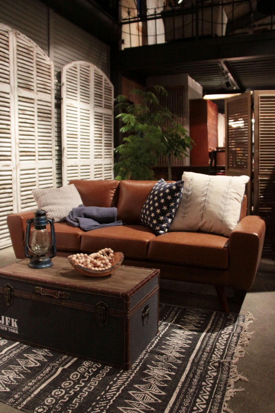 ジェネラル 3人掛け ブラウン