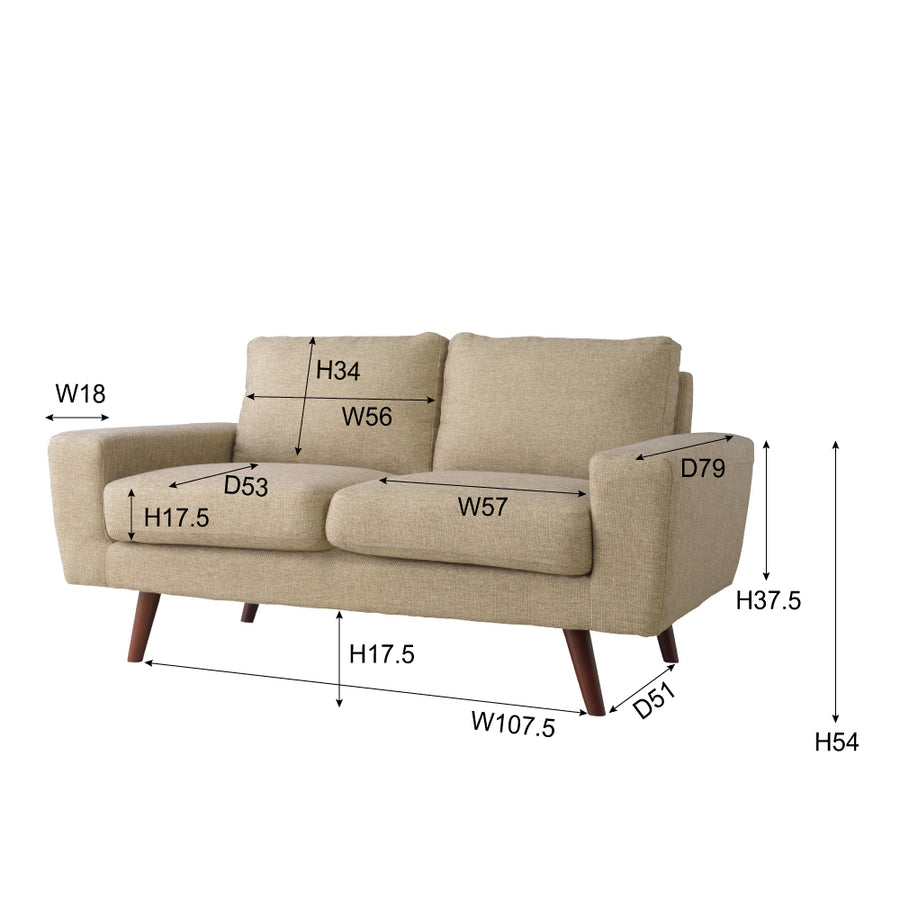 Lucia 2 seater beige