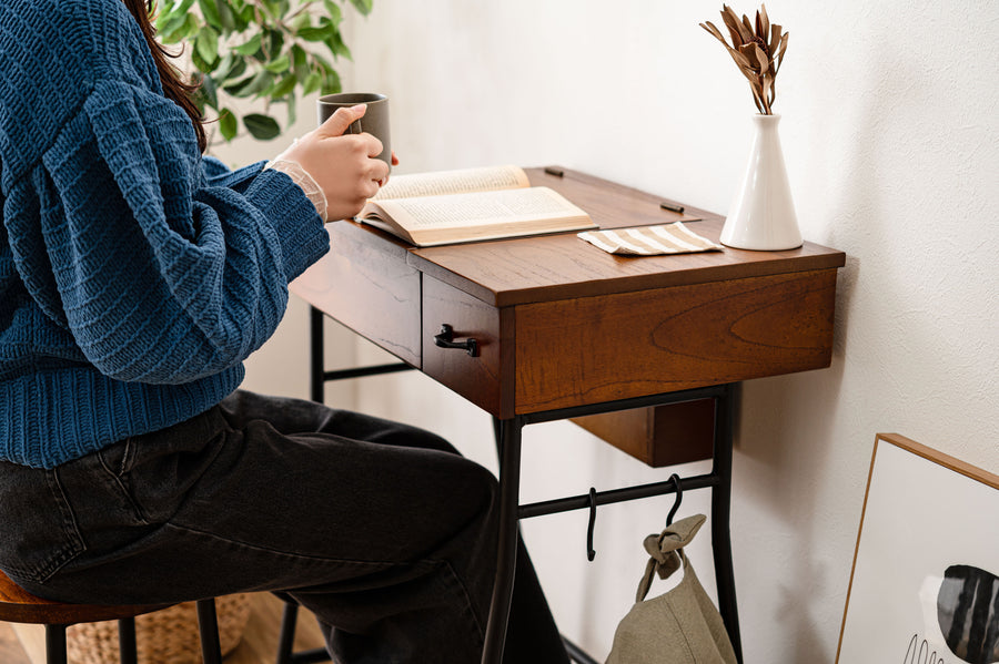 ドレッサー&スツールセット ブラウン