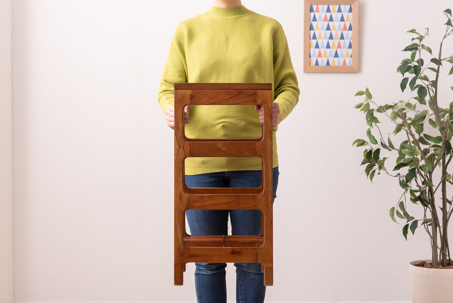 シューズラック3段 ブラウン