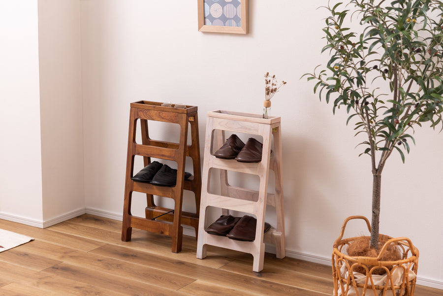 シューズラック3段 ホワイト