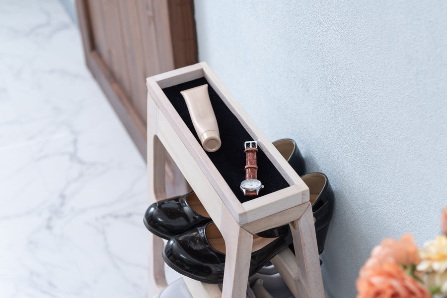 シューズラック3段 ホワイト