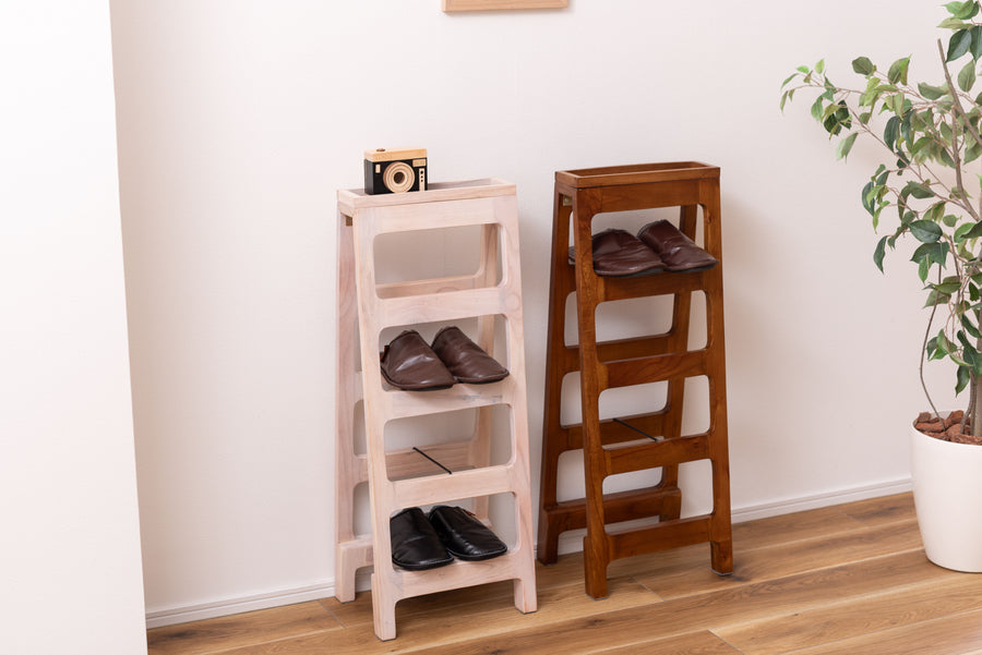 シューズラック4段 ホワイト