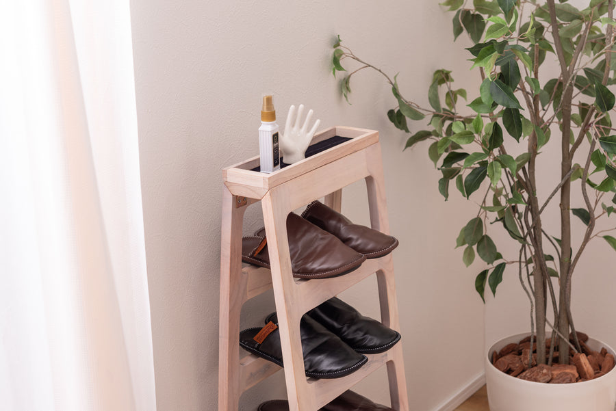 シューズラック4段 ホワイト