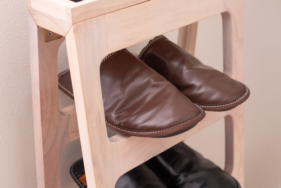 シューズラック4段 ホワイト