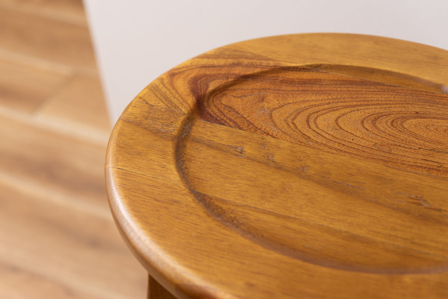 オーバルハイスツール ブラウン