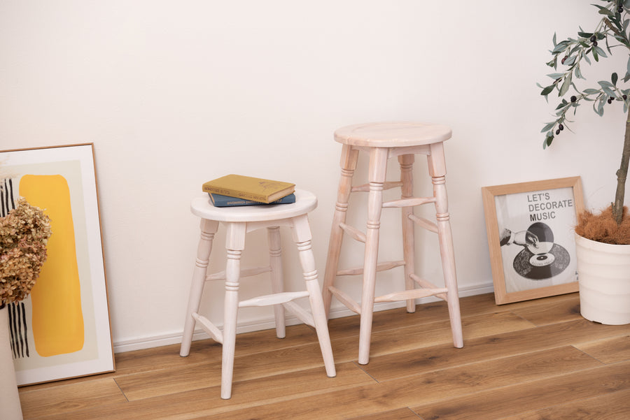 オーバルハイスツール ホワイト