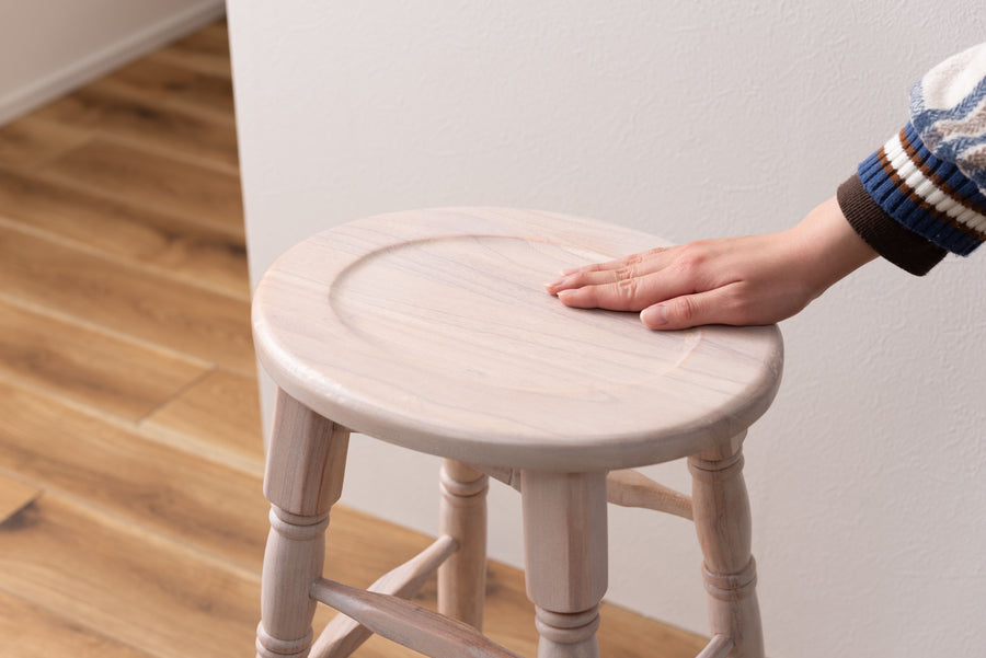 オーバルハイスツール ホワイト