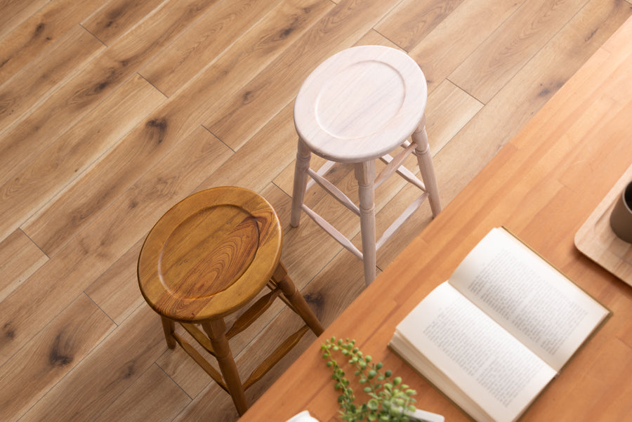 オーバルハイスツール ブラウン