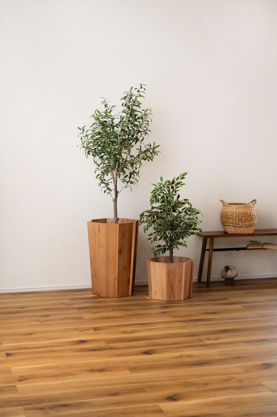 Wood Planter S Natural