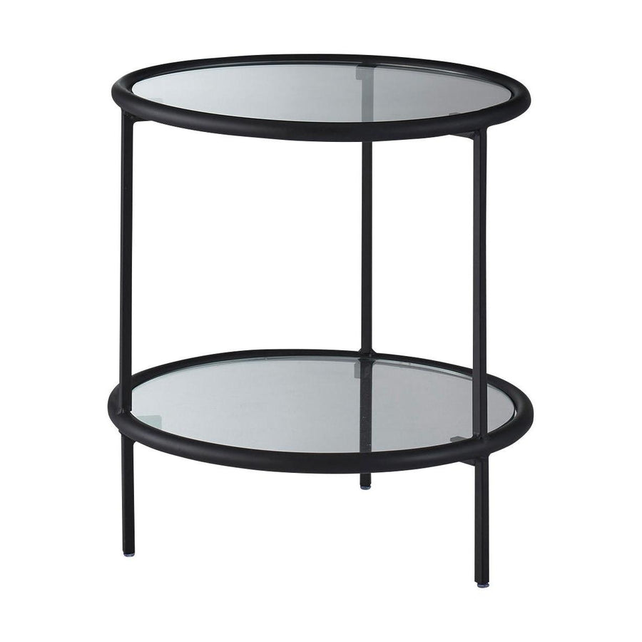 Round Glass Table 2D Black