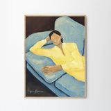 Hanna Peterson Blue Sofa 70×100cm