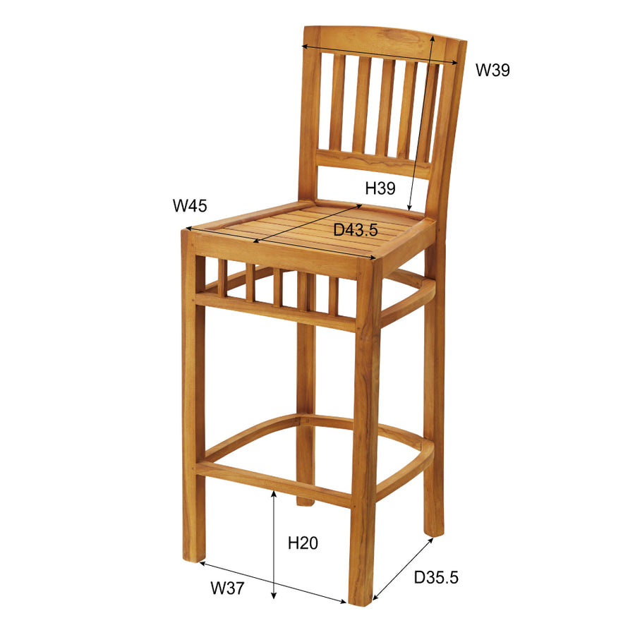 カウンターチェア ブラウン