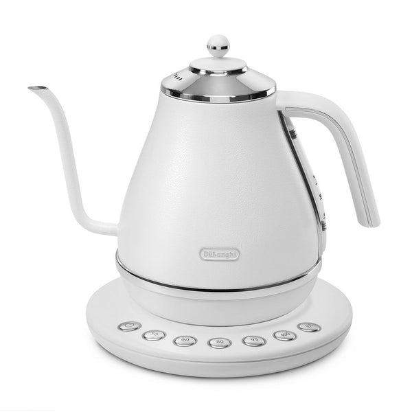 Icona Electric Cafe Kettle with Temperature Setting Function, White