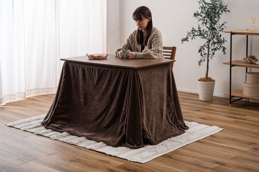 ダイニング用 こたつ布団 ブラウン