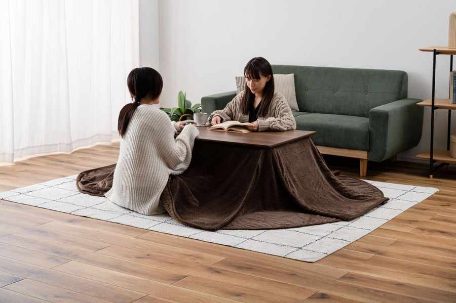 ダイニング用 こたつ布団 ブラウン