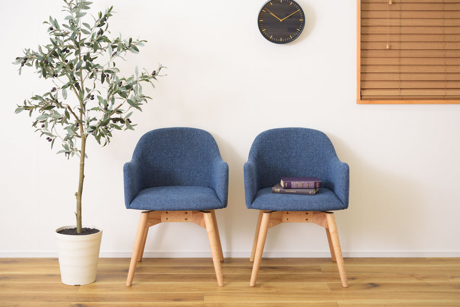 Carameli Swivel Chair Blue