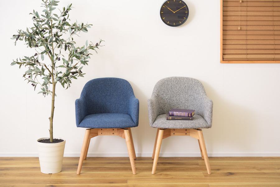 Carameli Swivel Chair Blue