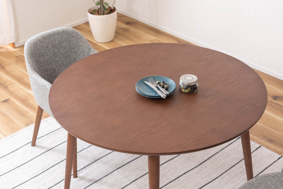 Carameli Round Dining Table, Brown