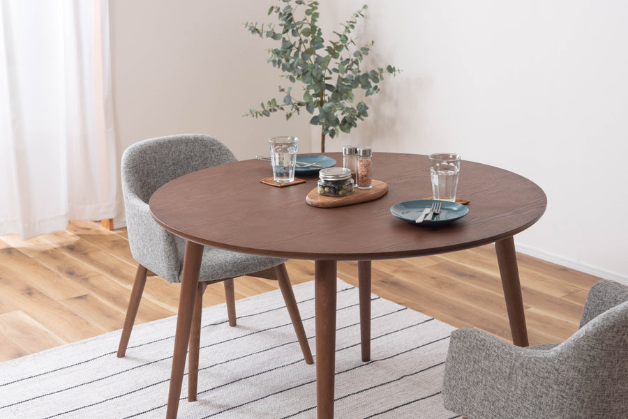 Carameli Round Dining Table, Brown