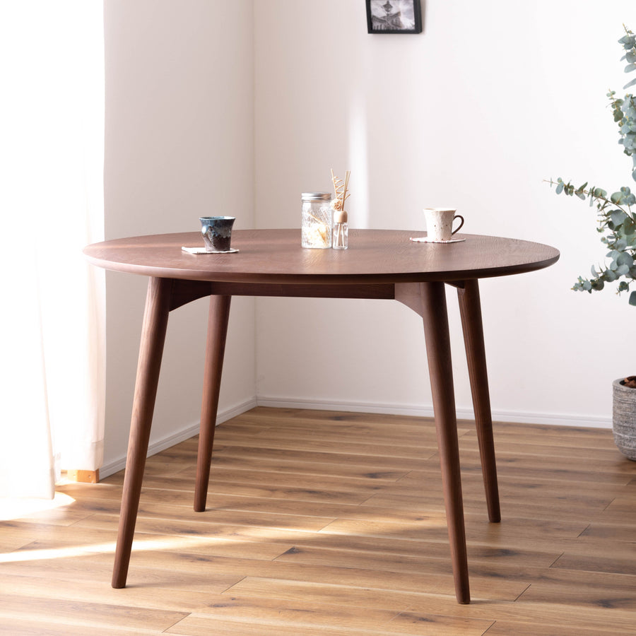 Carameli Round Dining Table, Brown