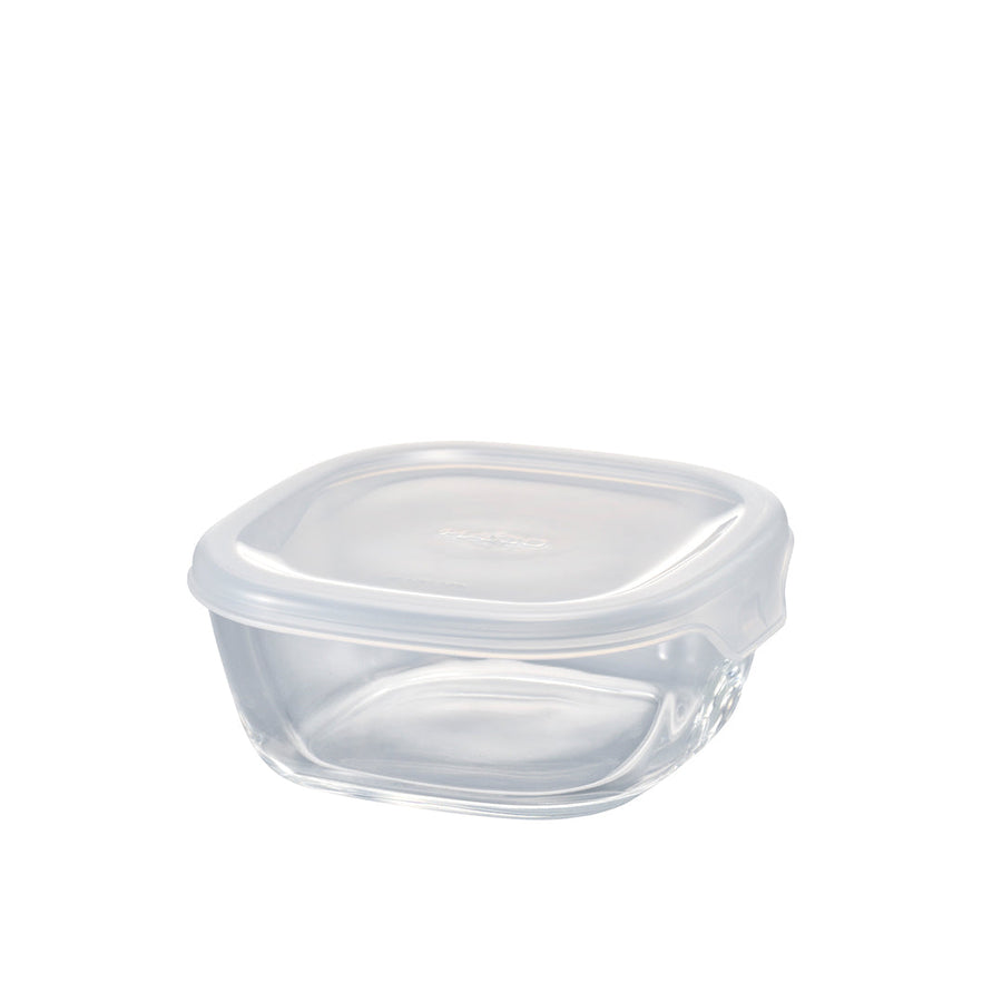 Heat-resistant glass storage container, square, 250