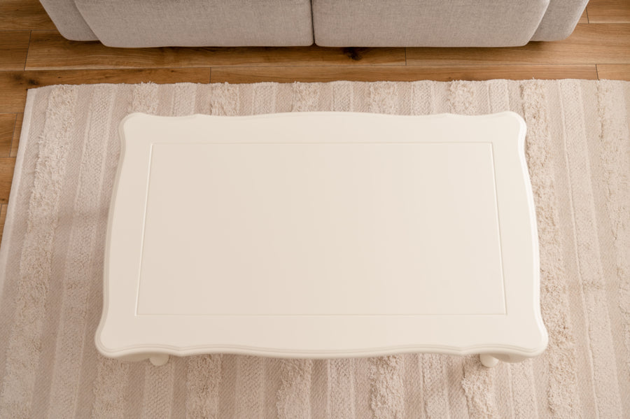 Cat-leg kotatsu, rectangular, white